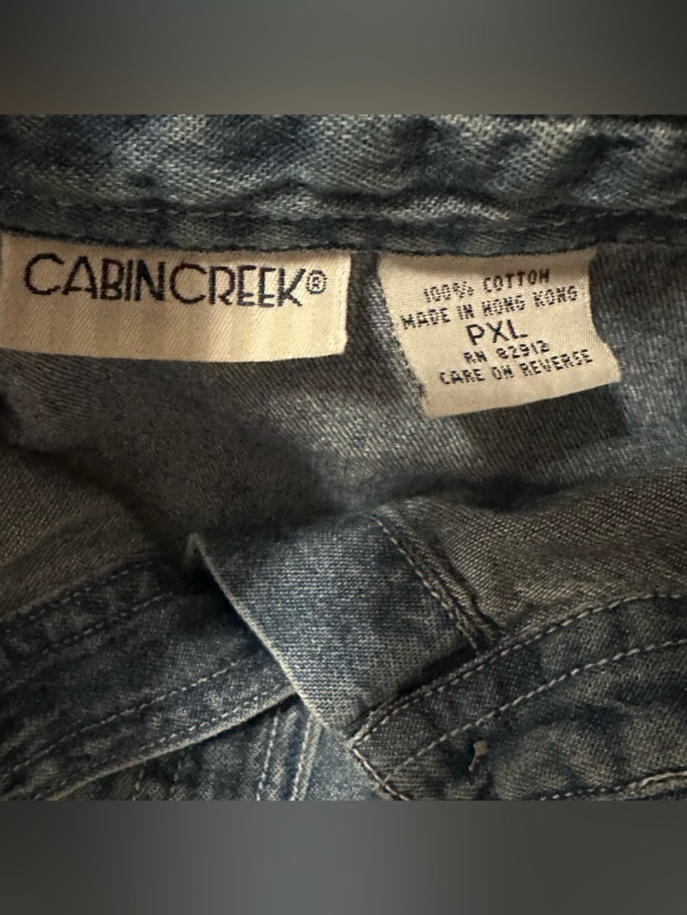 Cabin Creek embroidered denim shirt women’s P XL petite Fall long sleeve